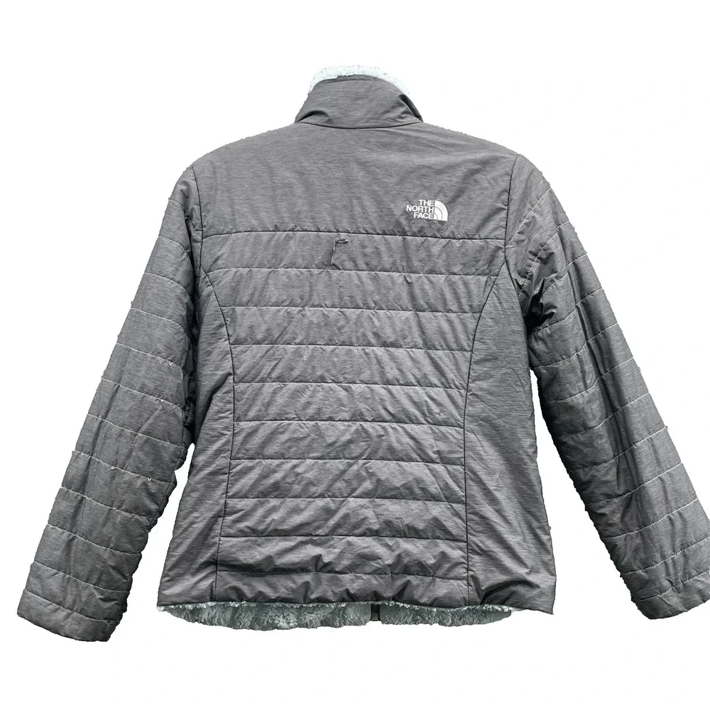 North Face Reversible Jacket Youth Girls Medium Sherpa‎ Fleece Outdoor Hike Camp